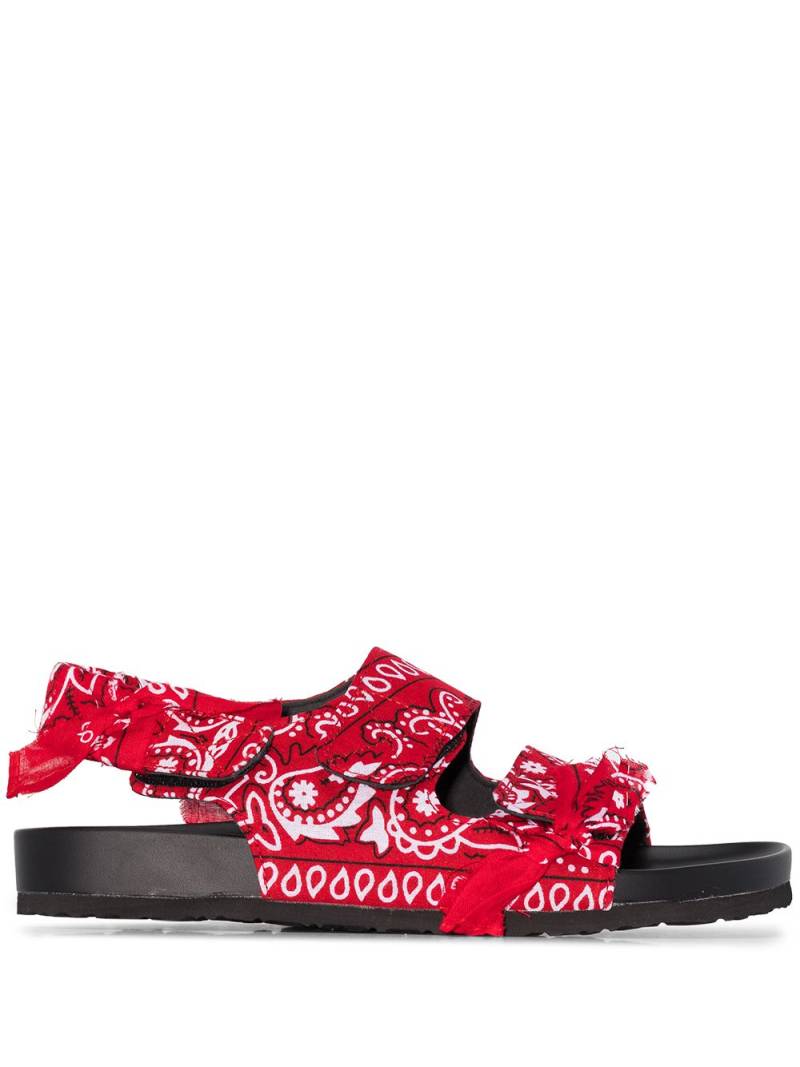 Arizona Love bandana-print flat sandals - Red von Arizona Love