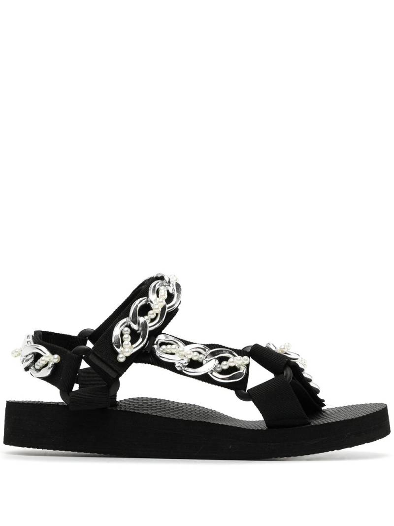 Arizona Love pearl chain detailed sandals - Black von Arizona Love