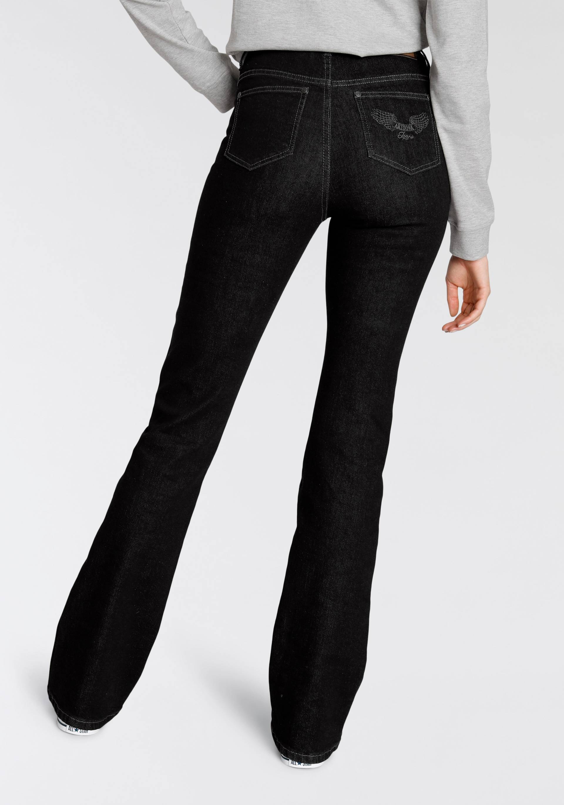 Arizona Bootcut-Jeans »Comfort-Fit«, ausgestellte Beinform, mit Eingrifftaschen, High-Waist Arizona Bootcut-Jeans »Comfort-Fit«, ausgestellte Beinform, mit Eingrifftaschen, High-Waist von Arizona