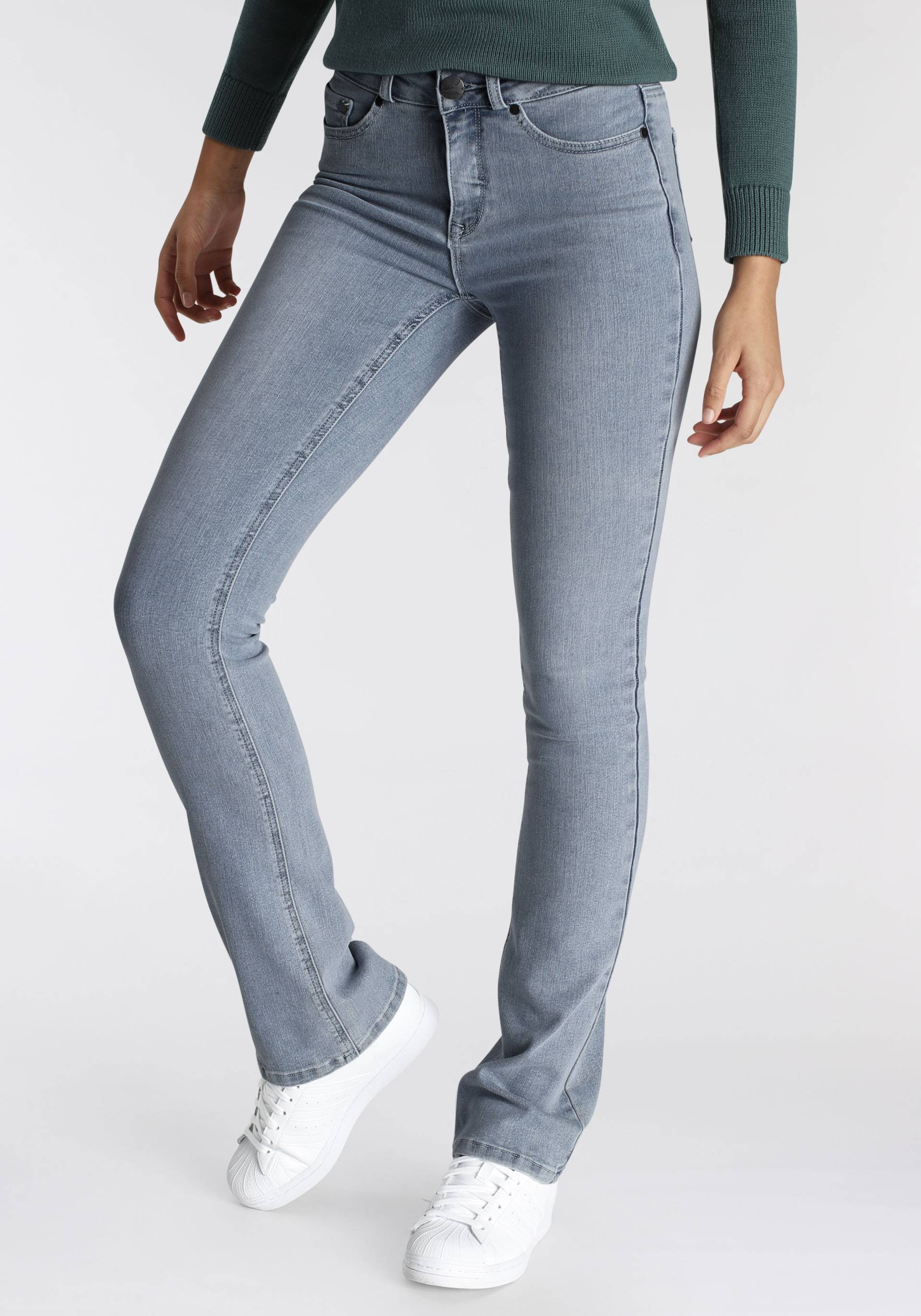 Arizona Bootcut-Jeans »Ultra Soft«, elastische Passform, ausgestellte Beinform, hohe Leibhöhe Arizona Bootcut-Jeans »Ultra Soft«, elastische Passform, ausgestellte Beinform, hohe Leibhöhe von Arizona