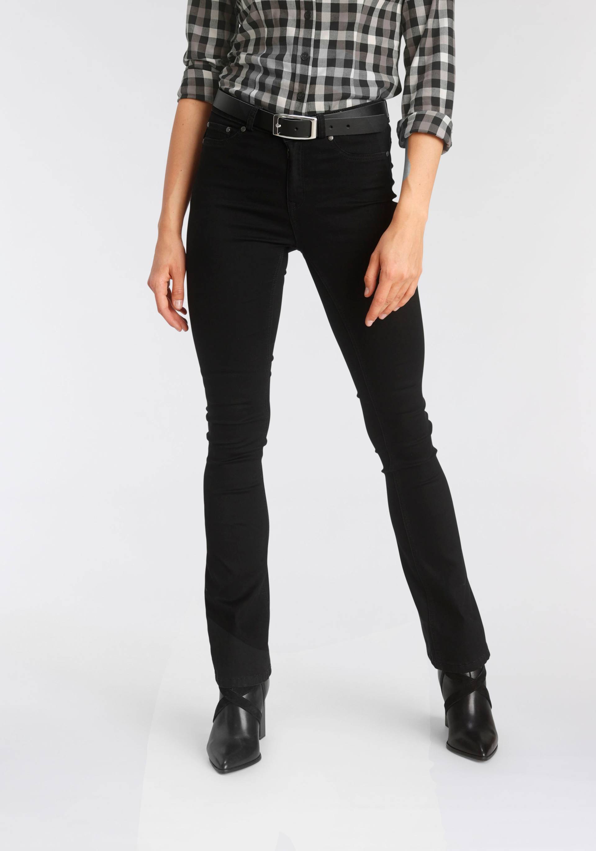 Arizona Bootcut-Jeans »Ultra Stretch«, ausgestellte Beinform, Used-Waschung, hohe Leibhöhe Arizona Bootcut-Jeans »Ultra Stretch«, ausgestellte Beinform, Used-Waschung, hohe Leibhöhe von Arizona