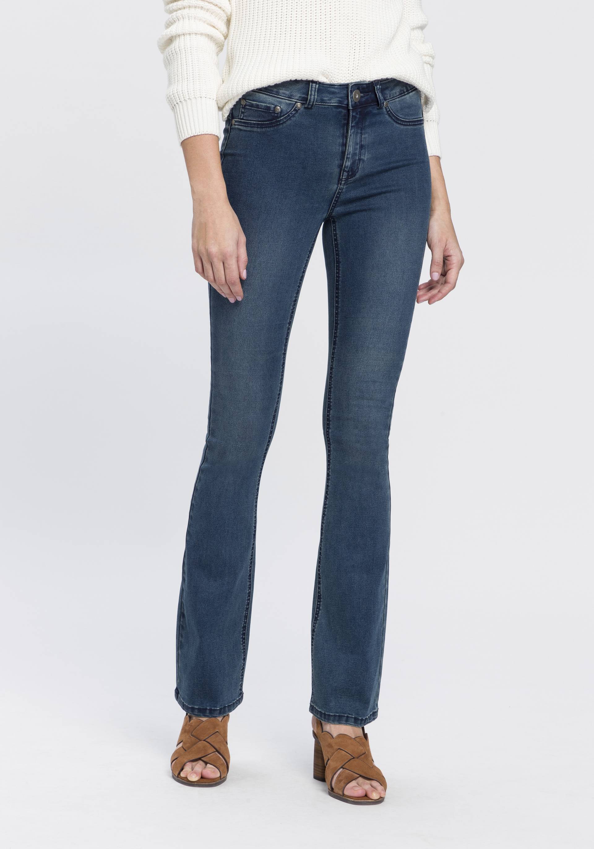 Arizona Bootcut-Jeans »Ultra Stretch«, High Waist mit Shapingnähten von Arizona