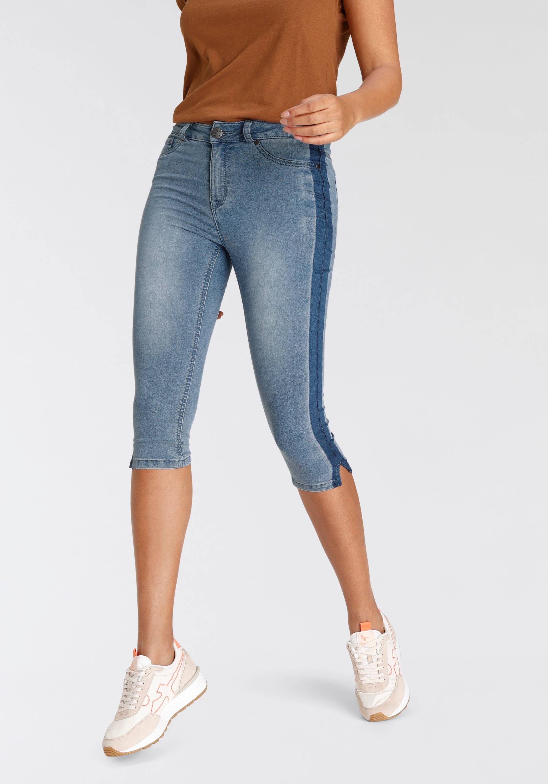 Arizona Caprijeans »Ultra Stretch«, High Waist mit seitlichem Streifen von Arizona