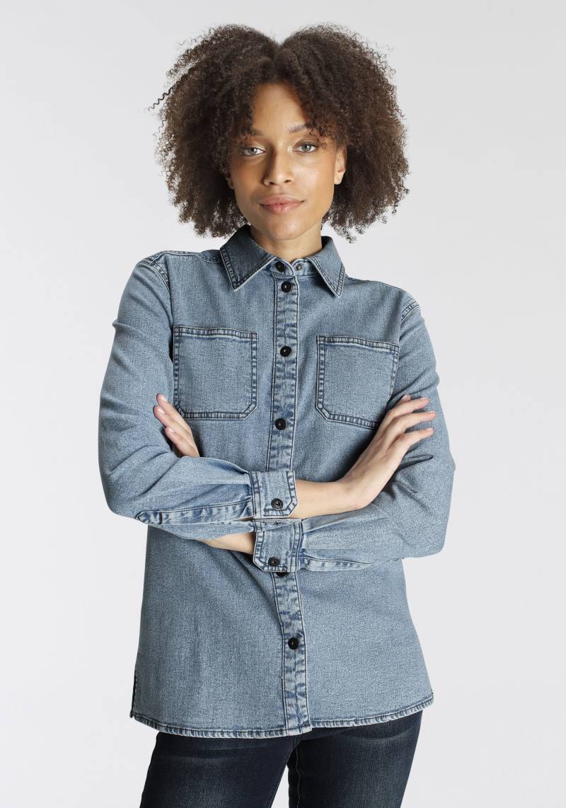 Arizona Jeansjacke »Shacket Denim - Hemdjacke«, Weiter geschnitten von Arizona