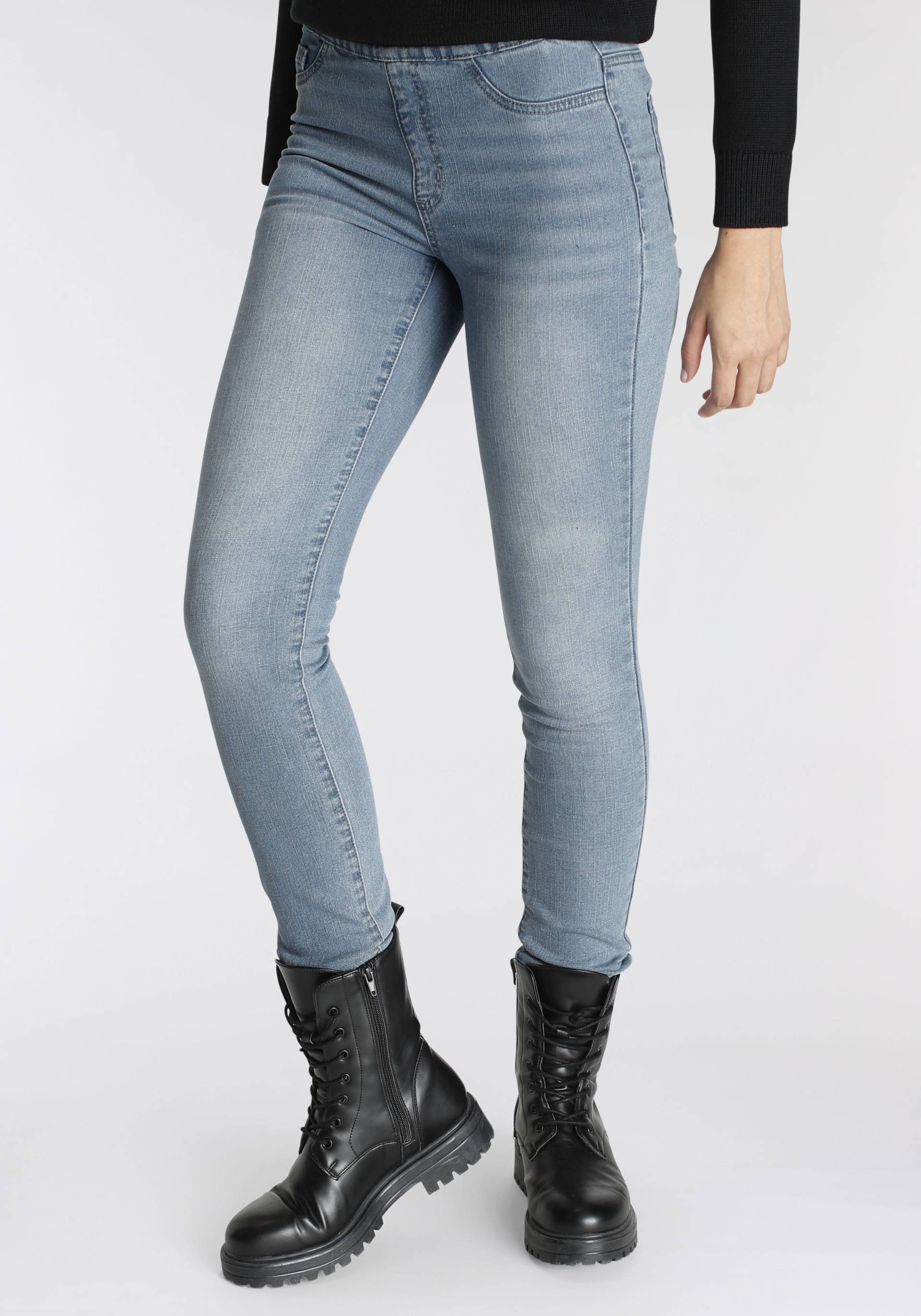 Arizona Jeansjeggings »mit leichtem Thermo Effekt«, extra-eng geschnitten, hohe Leibhöhe, mit Coinpocket Arizona Jeansjeggings »mit leichtem Thermo Effekt«, extra-eng geschnitten, hohe Leibhöhe, mit Coinpocket von Arizona
