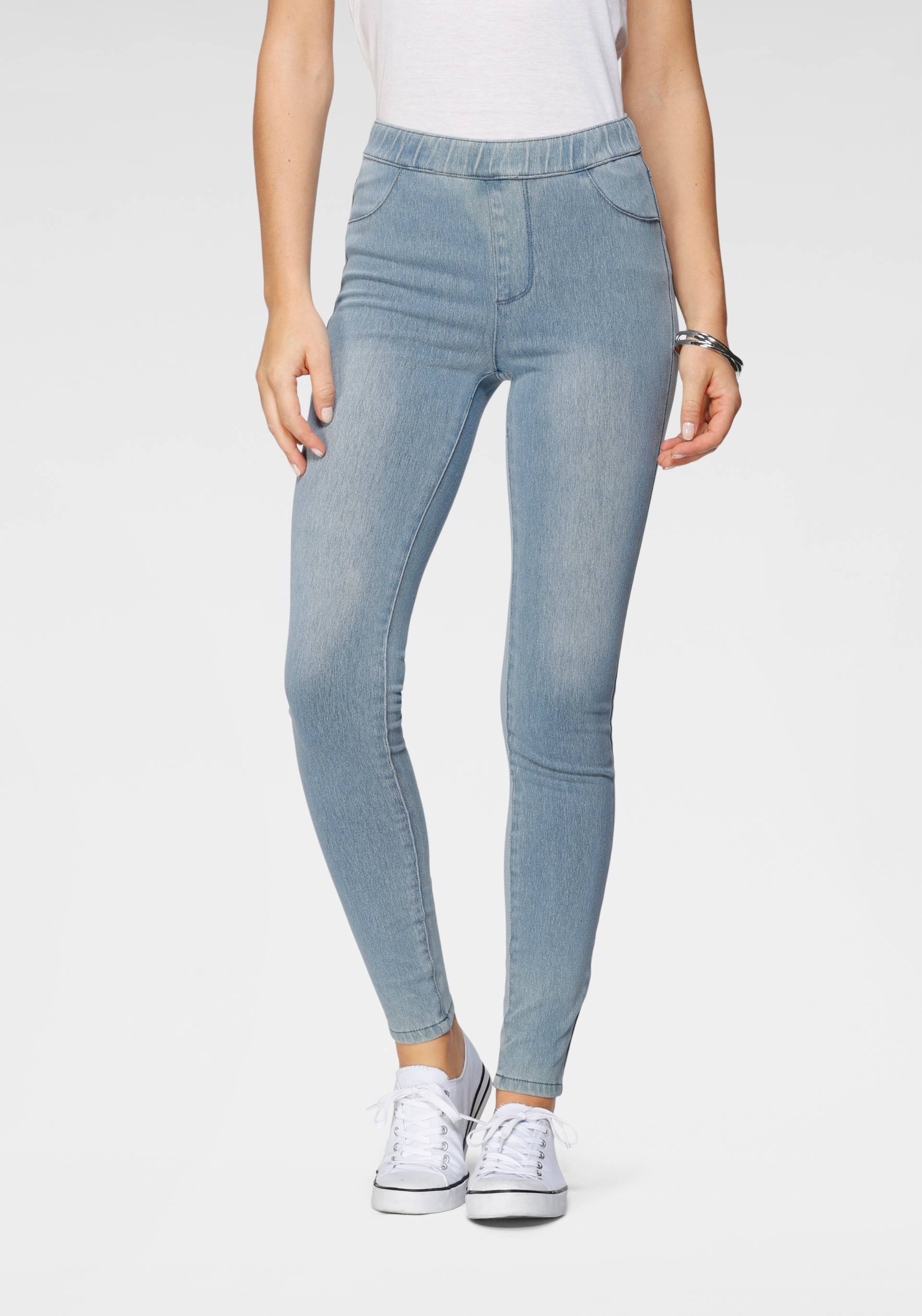 Arizona Jogg Pants »High Waist«, in Denim-Optik von Arizona