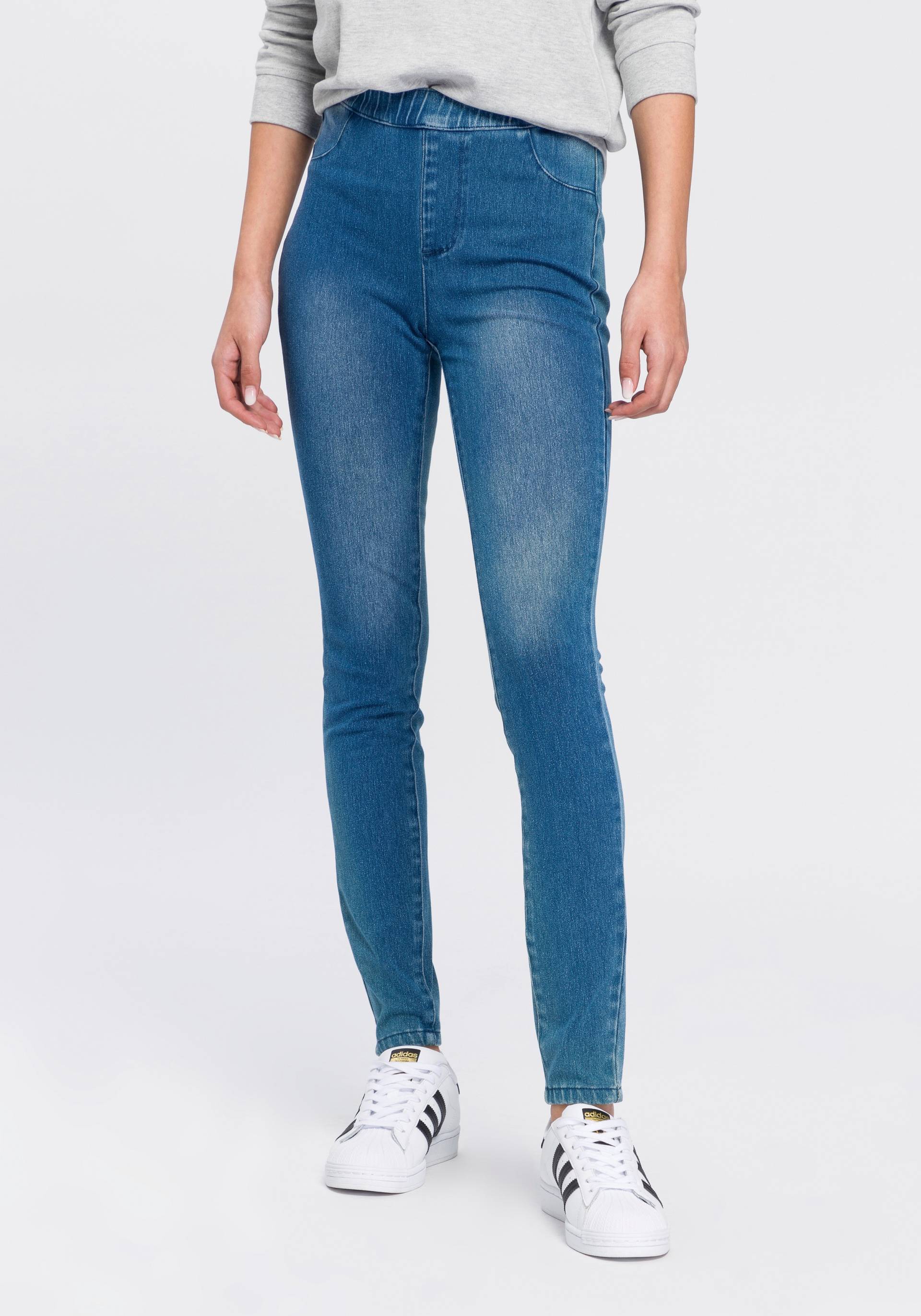 Arizona Jogg Pants »High Waist«, in Denim-Optik von Arizona