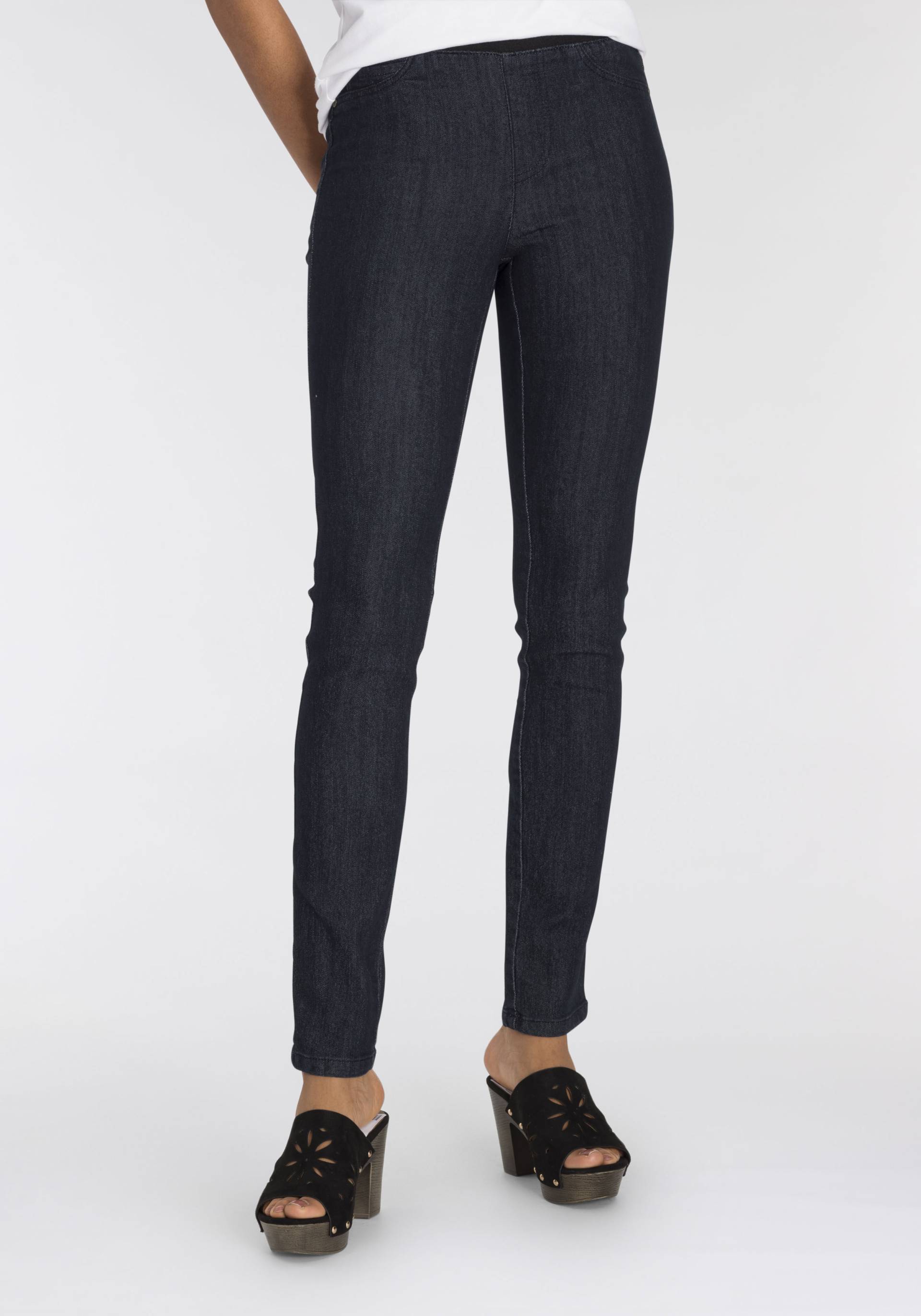Arizona Skinny-fit-Jeans, extra-enger Schnitt, komfortable Leibhöhe, Used-Look-Waschung Arizona Skinny-fit-Jeans, extra-enger Schnitt, komfortable Leibhöhe, Used-Look-Waschung von Arizona