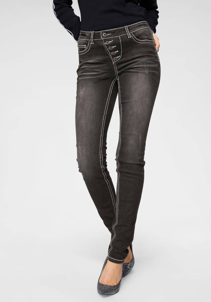 Arizona Slim-fit-Jeans »Heavy Washed - Shaping«, Mid Waist von Arizona