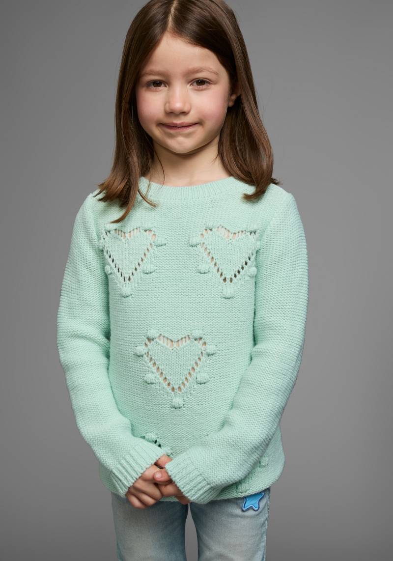 KIDSWORLD Strickpullover »für kleine Mädchen«, gestricktem Herzchenmuster von KIDSWORLD