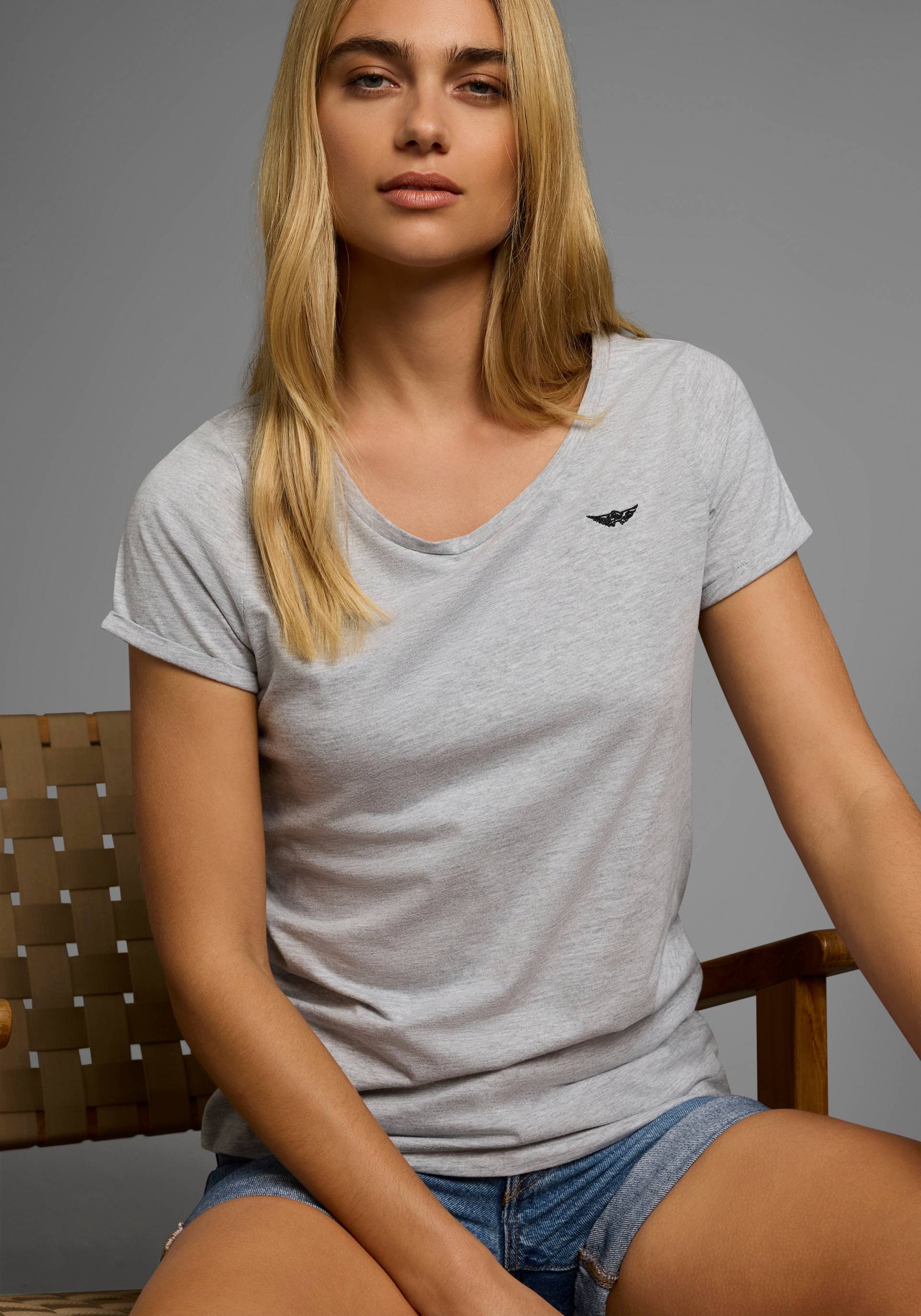Arizona T-Shirt, Kurzarm, figurbetont, Basic-Stil, aus Baumwollmischung Arizona T-Shirt, Kurzarm, figurbetont, Basic-Stil, aus Baumwollmischung von Arizona