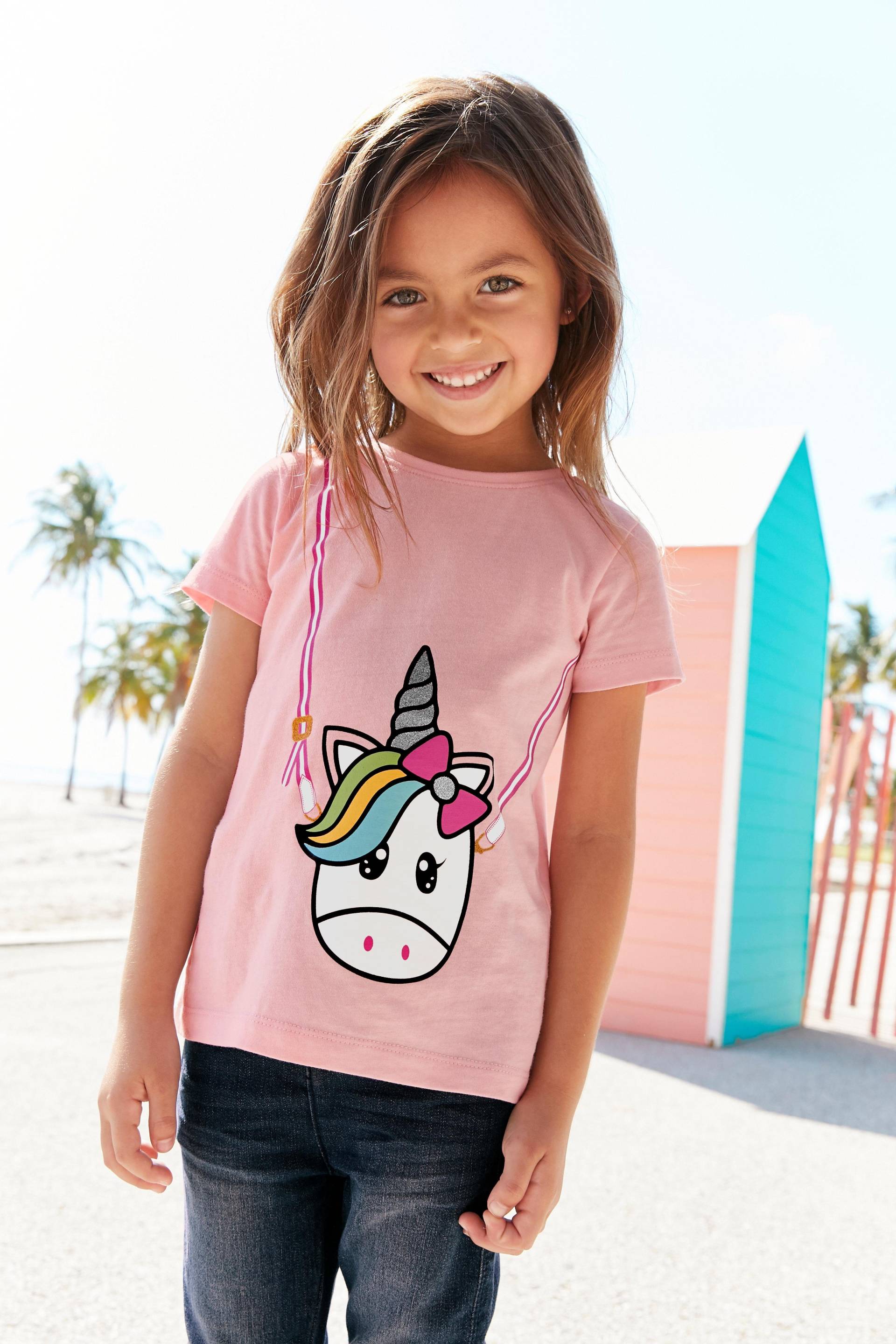 KIDSWORLD T-Shirt »für kleine Mädchen«, mit niedlichem Einhornmotiv von KIDSWORLD