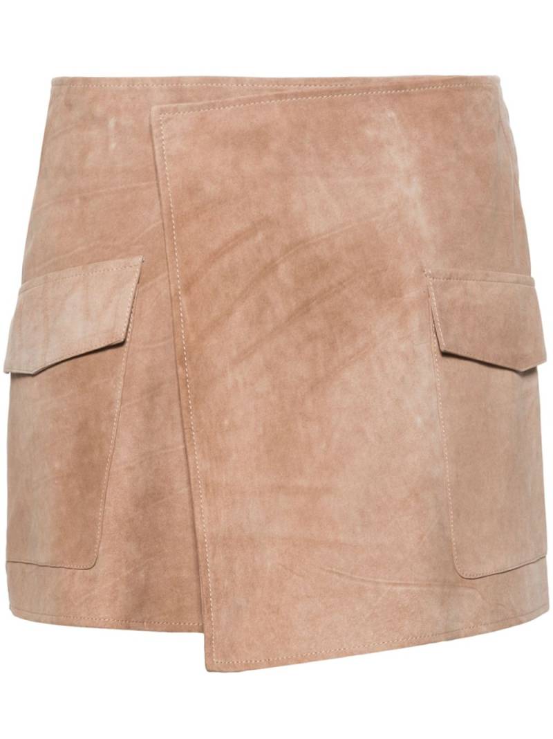 Arma Olbia A-line suede miniskirt - Neutrals von Arma