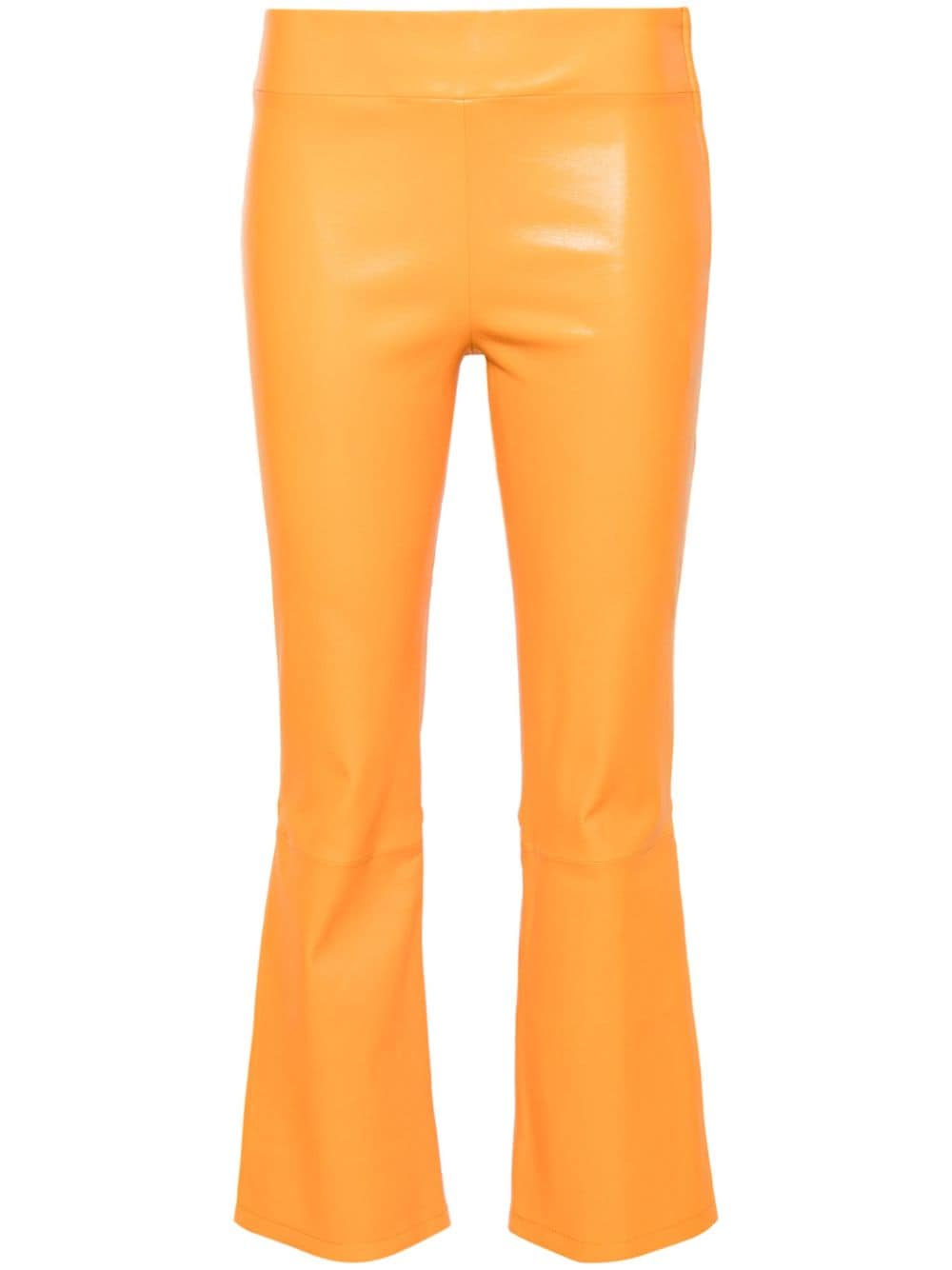 Arma Zaragoza leather flared trousers - Orange von Arma