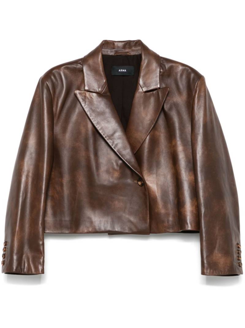 Arma cropped blazer - Brown von Arma