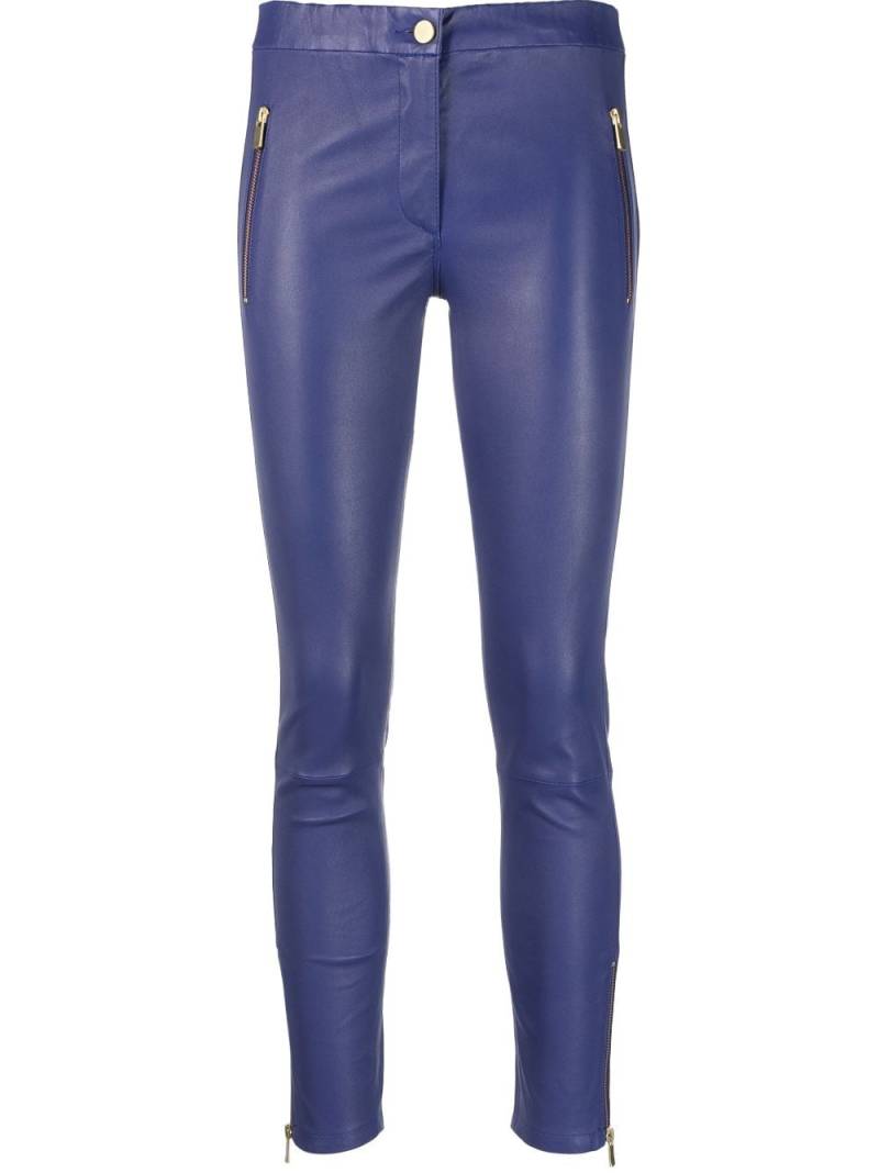 Arma cropped leather leggings - Blue von Arma