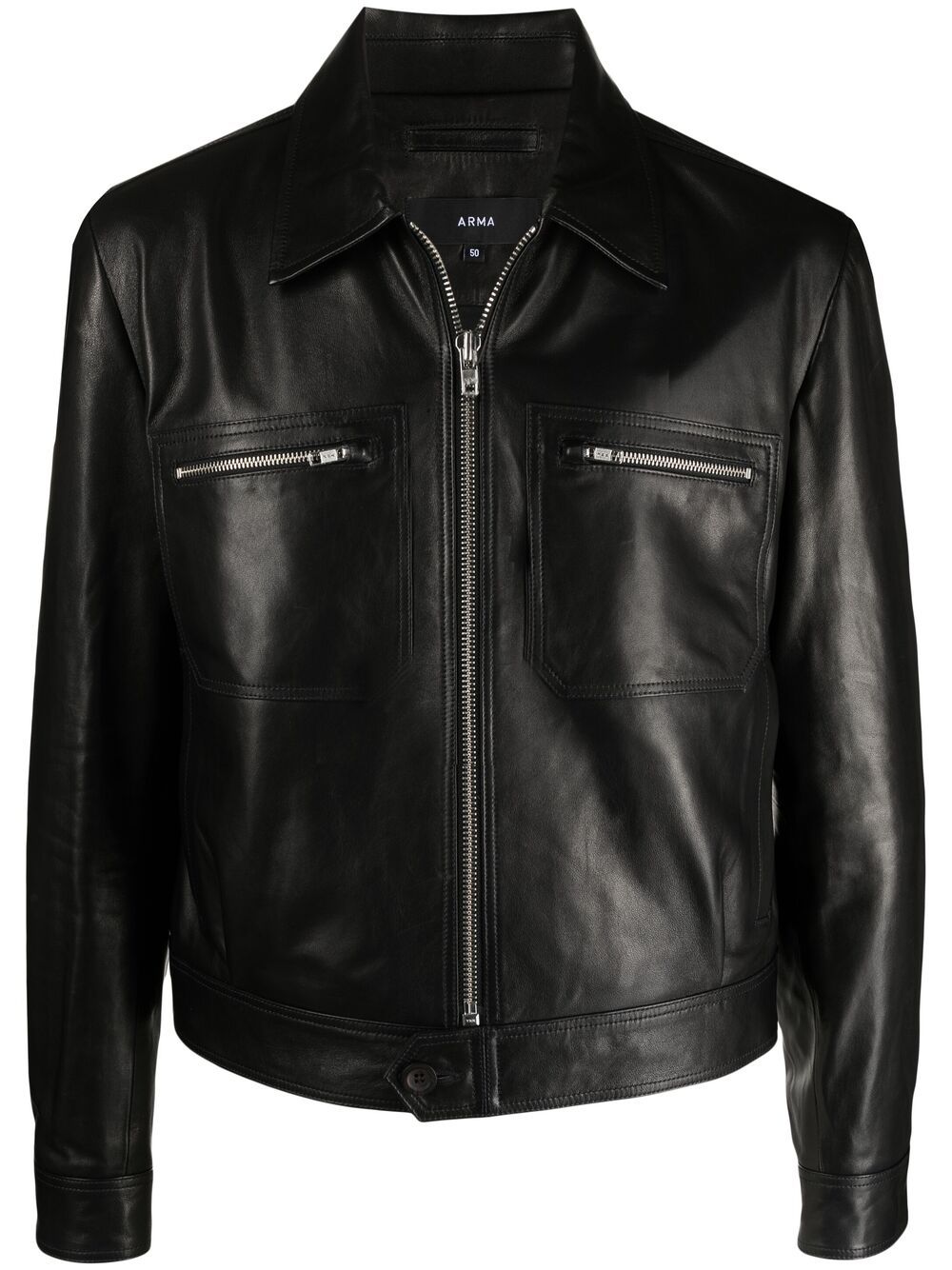 Arma lambskin jacket - Black von Arma