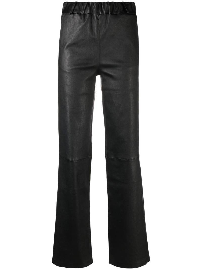 Arma straight-leg leather trousers - Black von Arma