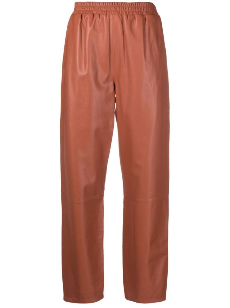 Arma straight-leg leather trousers - Brown von Arma