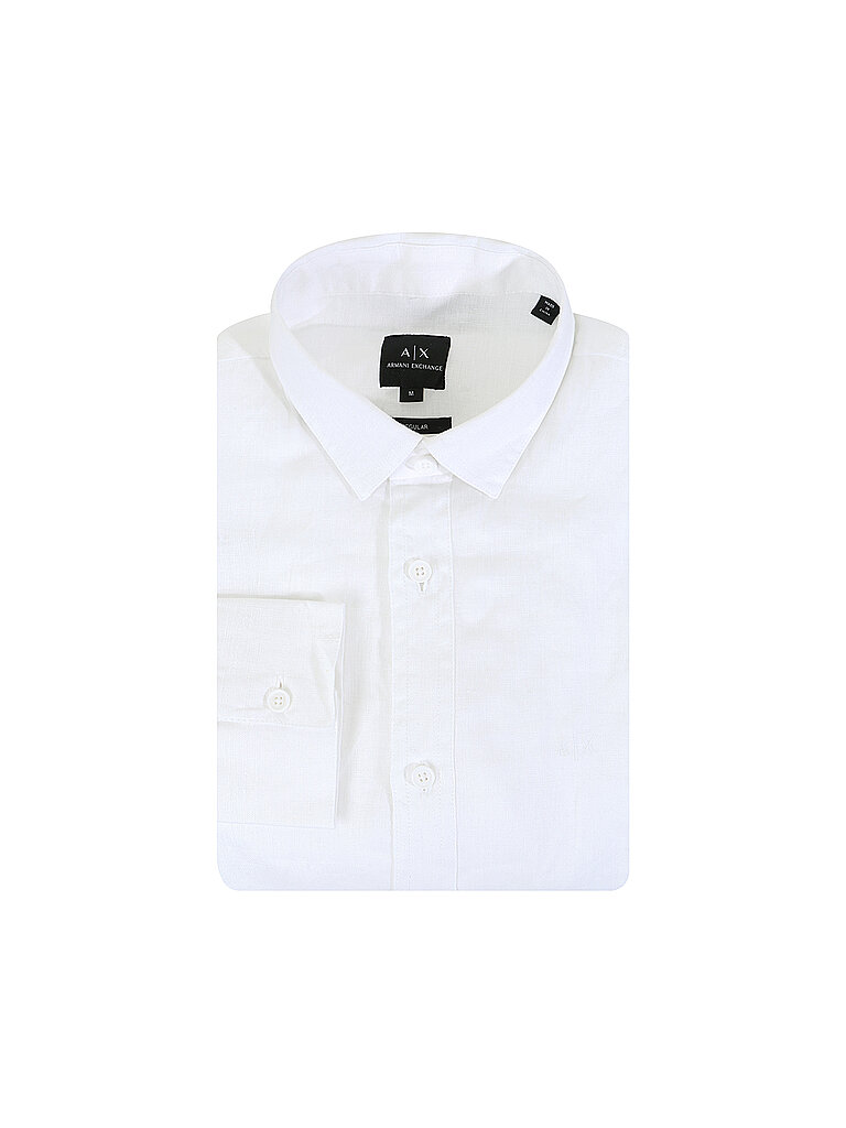 ARMANI EXCHANGE Leinenhemd  weiss | L von Armani Exchange