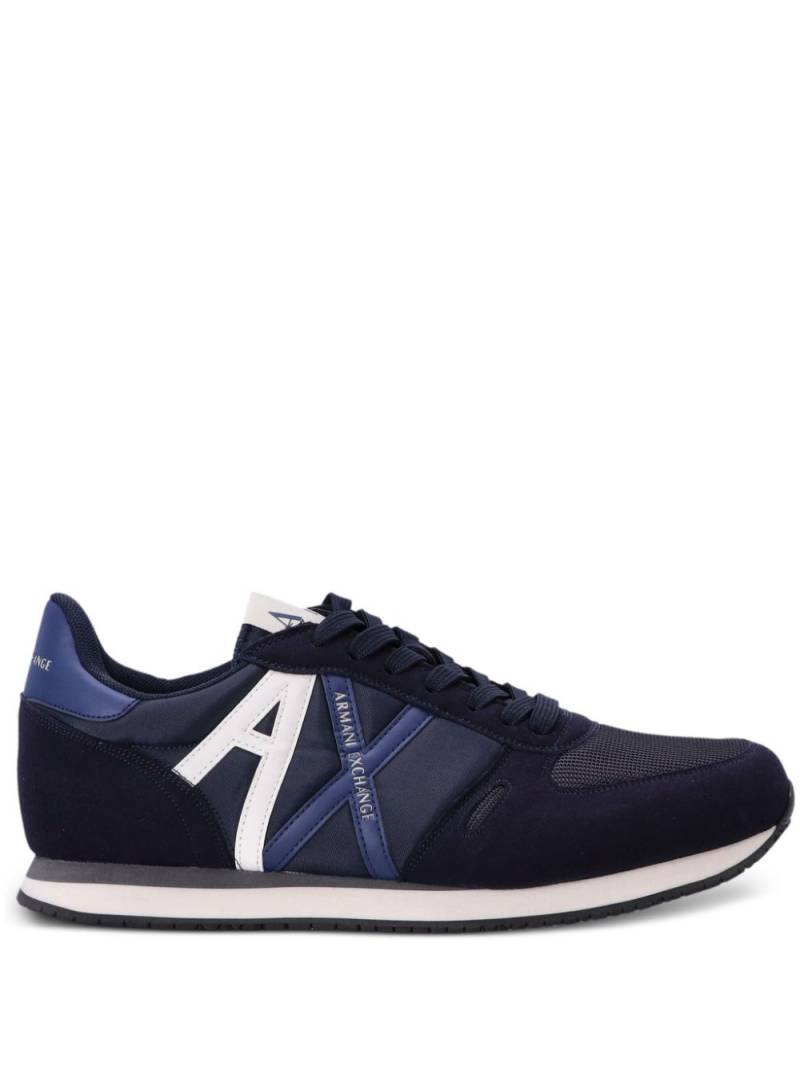 Armani Exchange AX panelled lace-up sneakers - Blue von Armani Exchange