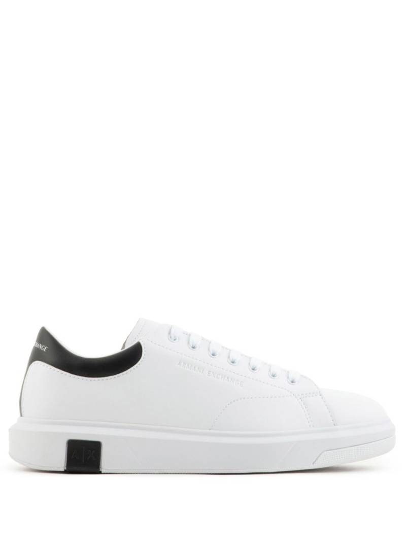 Armani Exchange Action leather sneakers - White von Armani Exchange