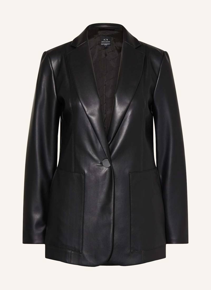 Armani Exchange Blazer In Lederoptik schwarz von Armani Exchange