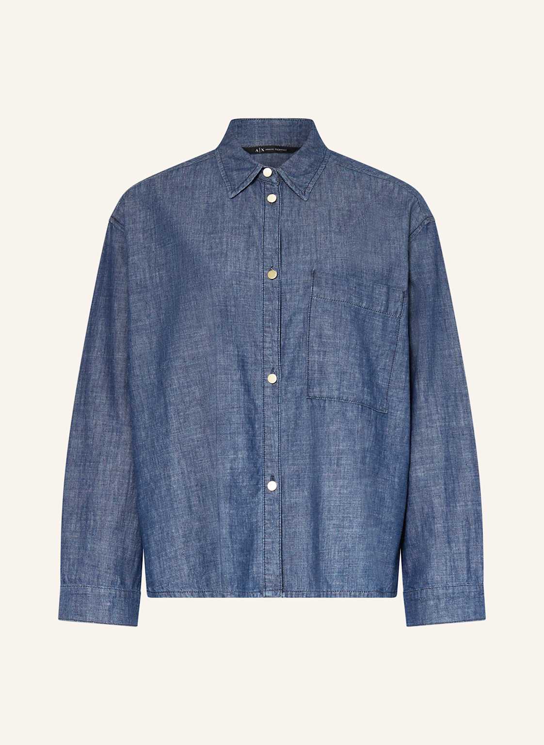 Armani Exchange Hemdbluse In Jeansoptik blau Armani Exchange Hemdbluse In Jeansoptik blau von Armani Exchange