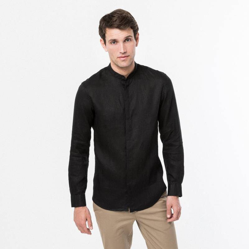 Leinenhemd, Langarm Herren Black L von Armani Exchange