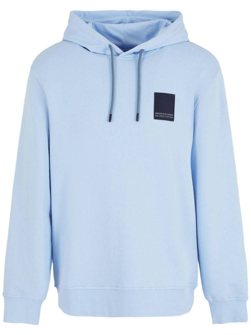 Armani Exchange Milano Edition cotton hoodie - Blue von Armani Exchange