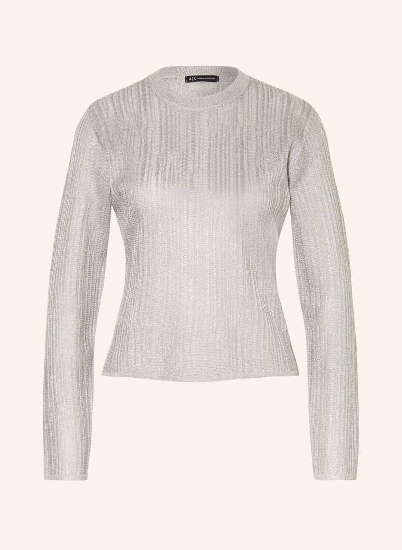 Armani Exchange Pullover Mit Glitzergarn silber von Armani Exchange