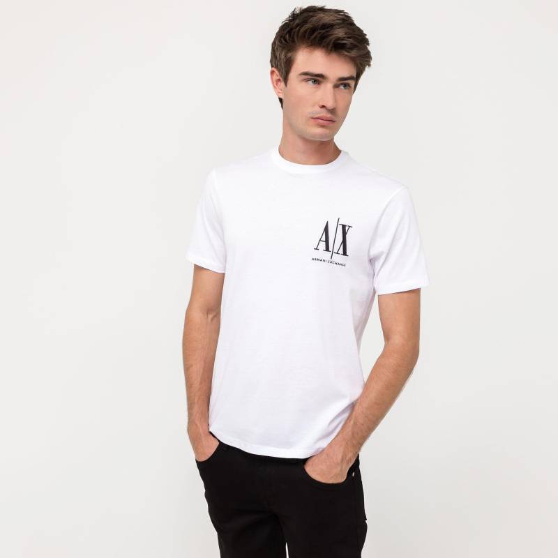 T-shirt, Rundhals, Kurzarm Herren Weiss L von Armani Exchange