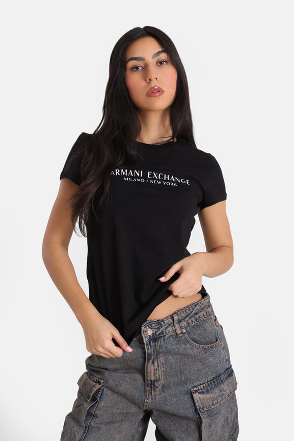 Armani Exchange T-Shirt | Black | Damen  | L von Armani Exchange