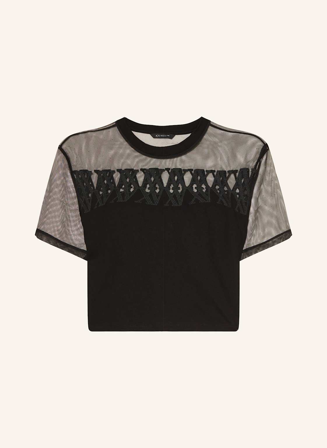 Armani Exchange T-Shirt Im Materialmix schwarz von Armani Exchange