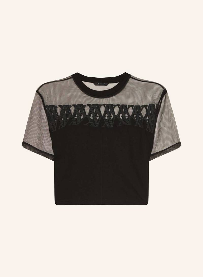 Armani Exchange T-Shirt Im Materialmix schwarz von Armani Exchange