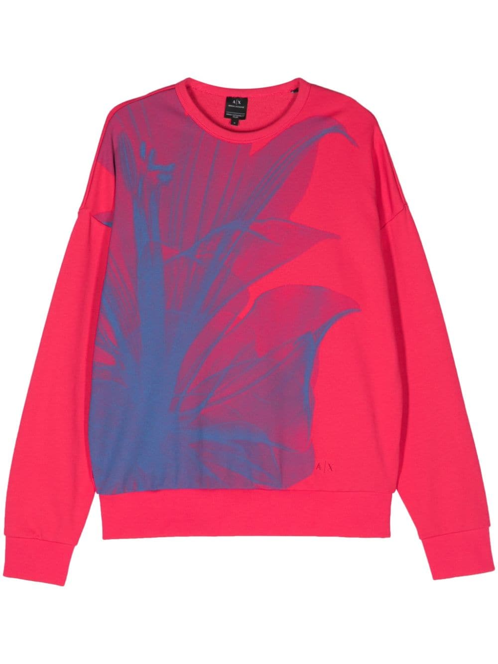 Armani Exchange abstract-print cotton blend sweatshirt - Pink von Armani Exchange