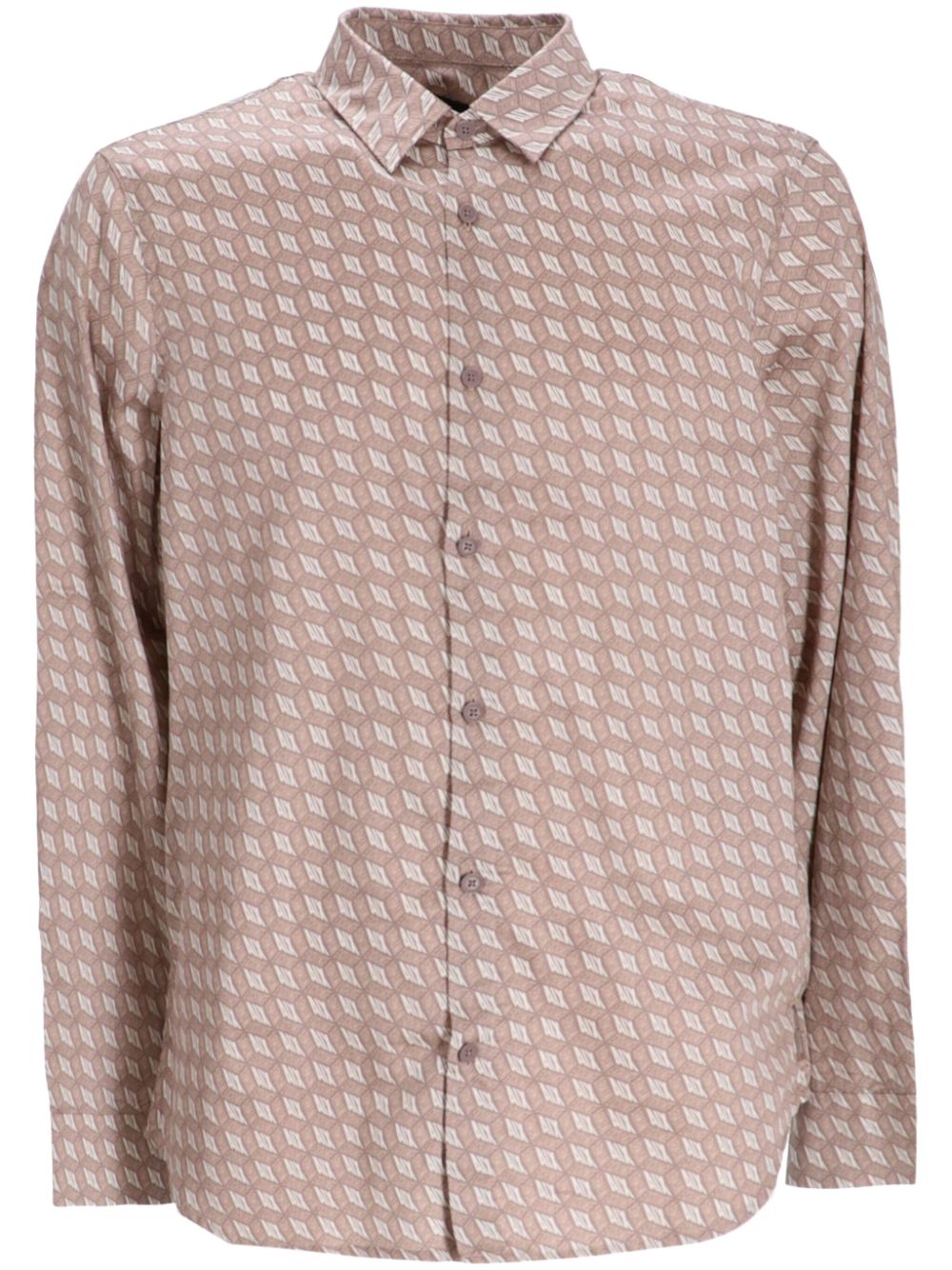 Armani Exchange all-over printed cotton shirt - Neutrals von Armani Exchange