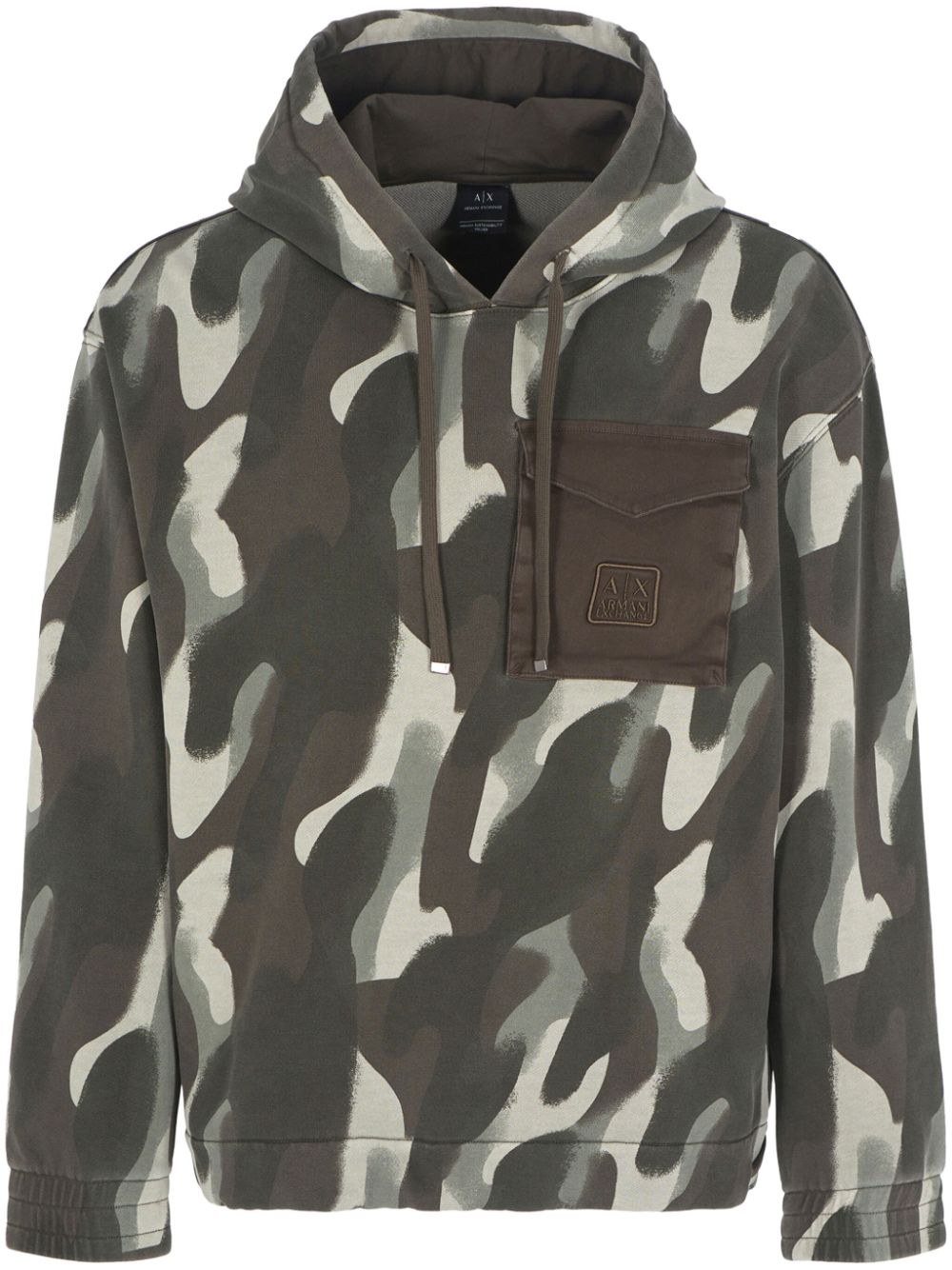 Armani Exchange camouflage-pattern hoodie - Green von Armani Exchange