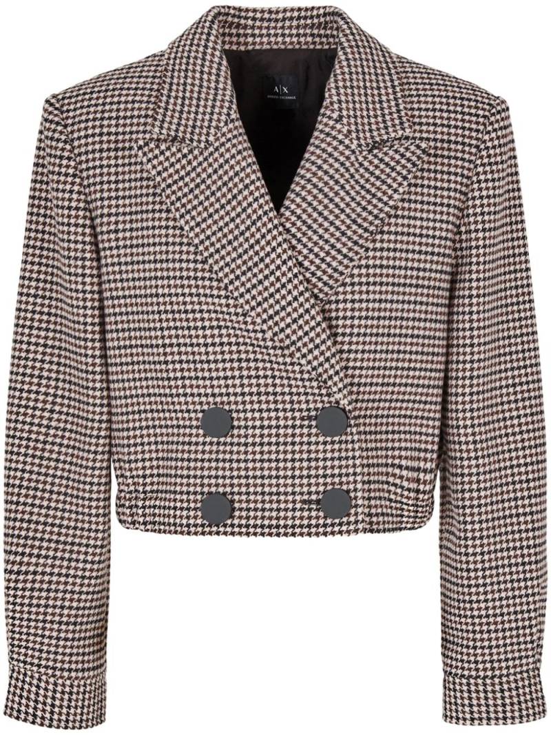 Armani Exchange check pattern cropped jacket - Neutrals von Armani Exchange