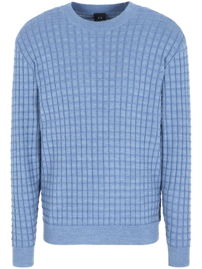 Armani Exchange checked jumper - Blue von Armani Exchange