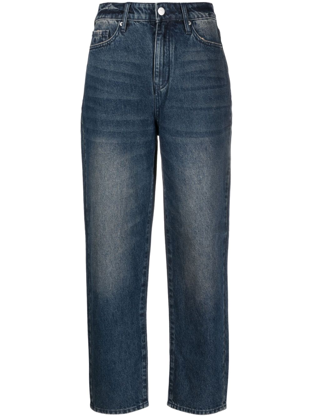 Armani Exchange distressed-effect straight-leg jeans - Blue von Armani Exchange