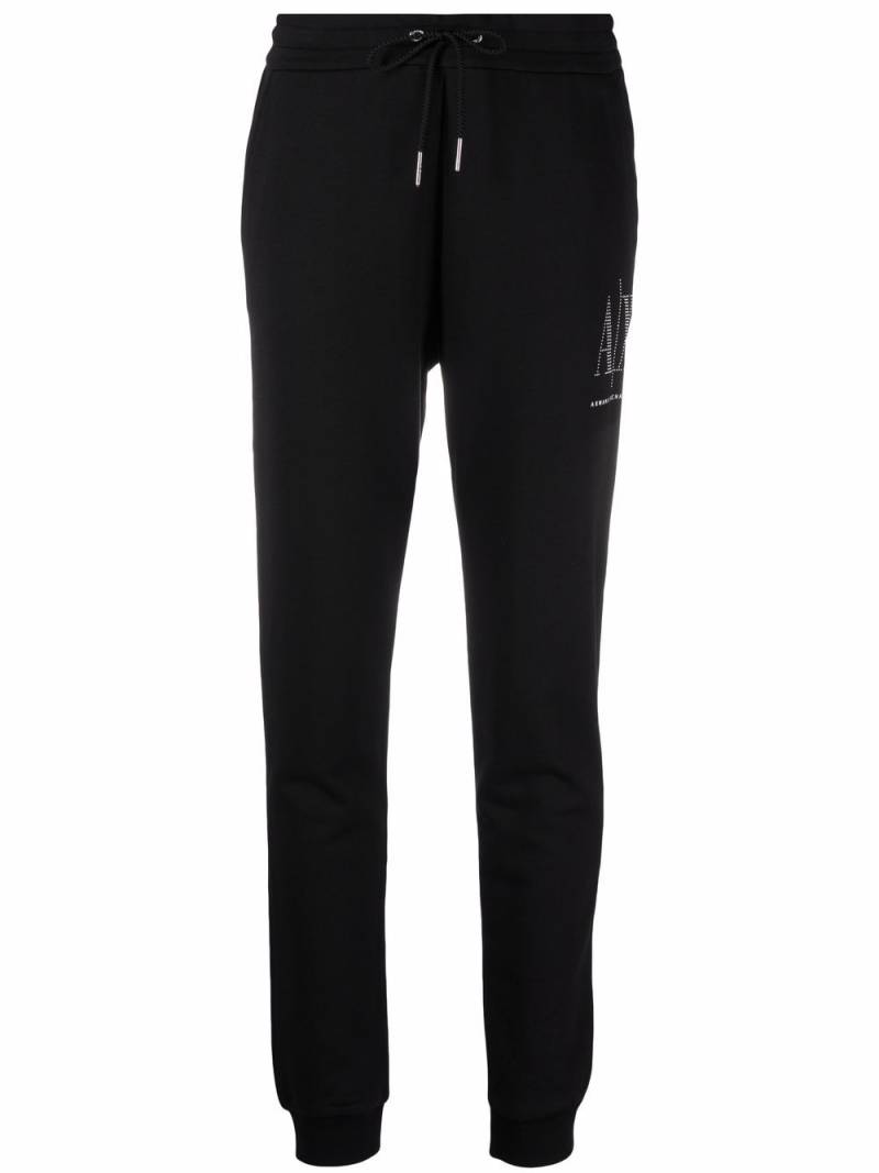 Armani Exchange embellished-logo sweatpants - Black von Armani Exchange