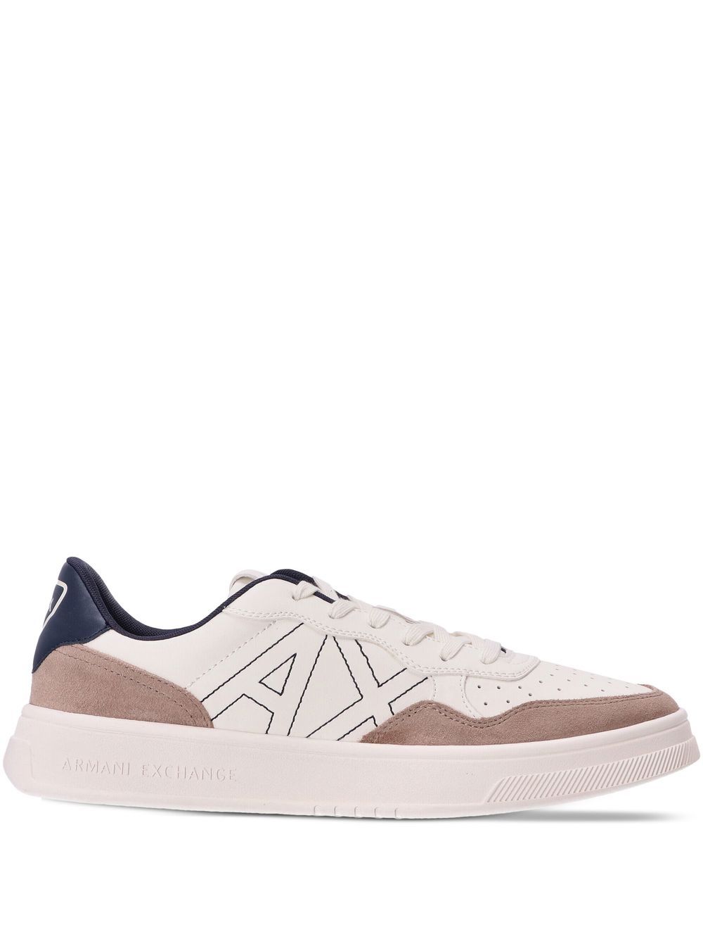 Armani Exchange embroidered-logo low-top sneakers - White von Armani Exchange