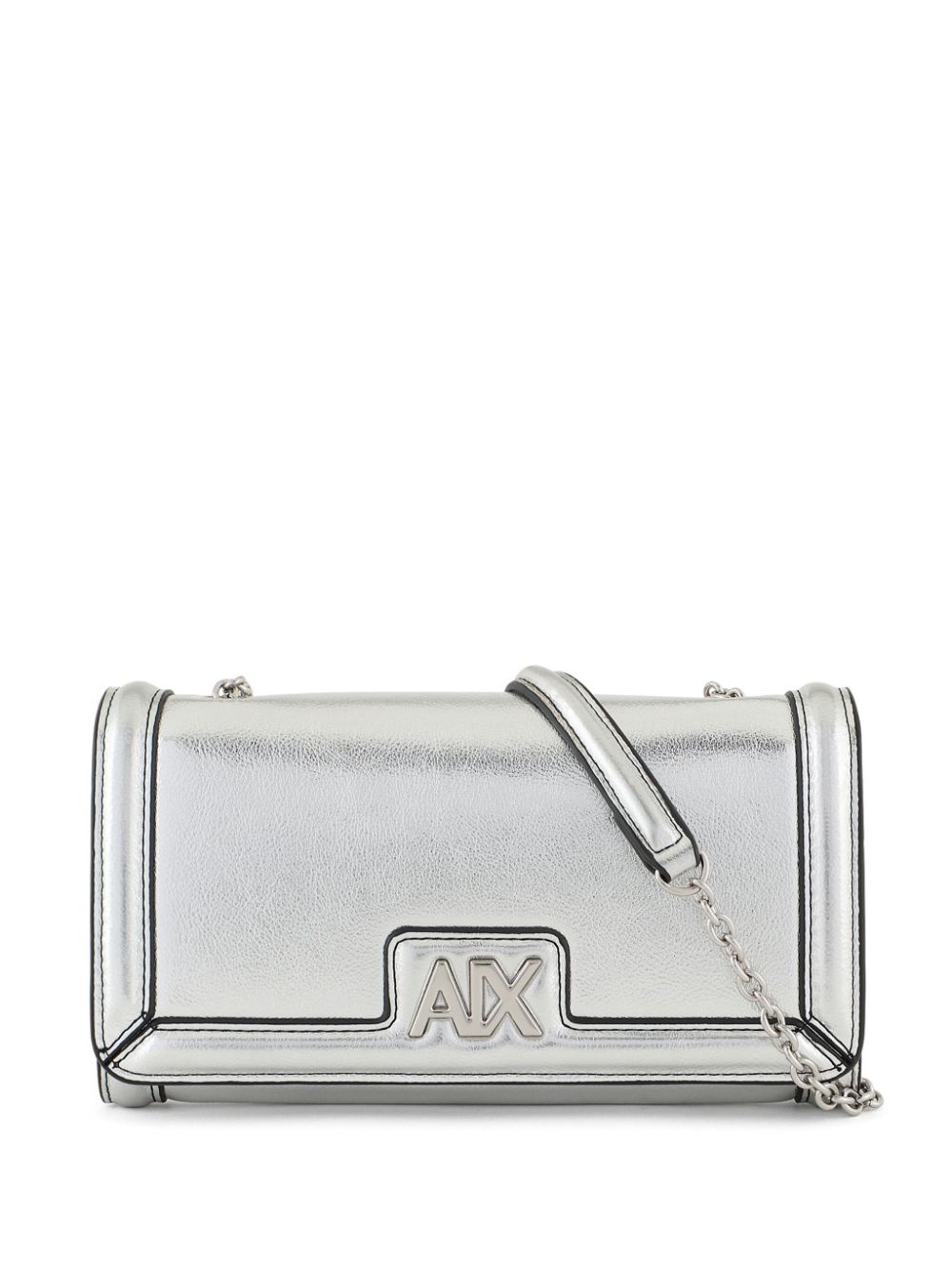 Armani Exchange faux-leather wallet-on-chain - Silver von Armani Exchange