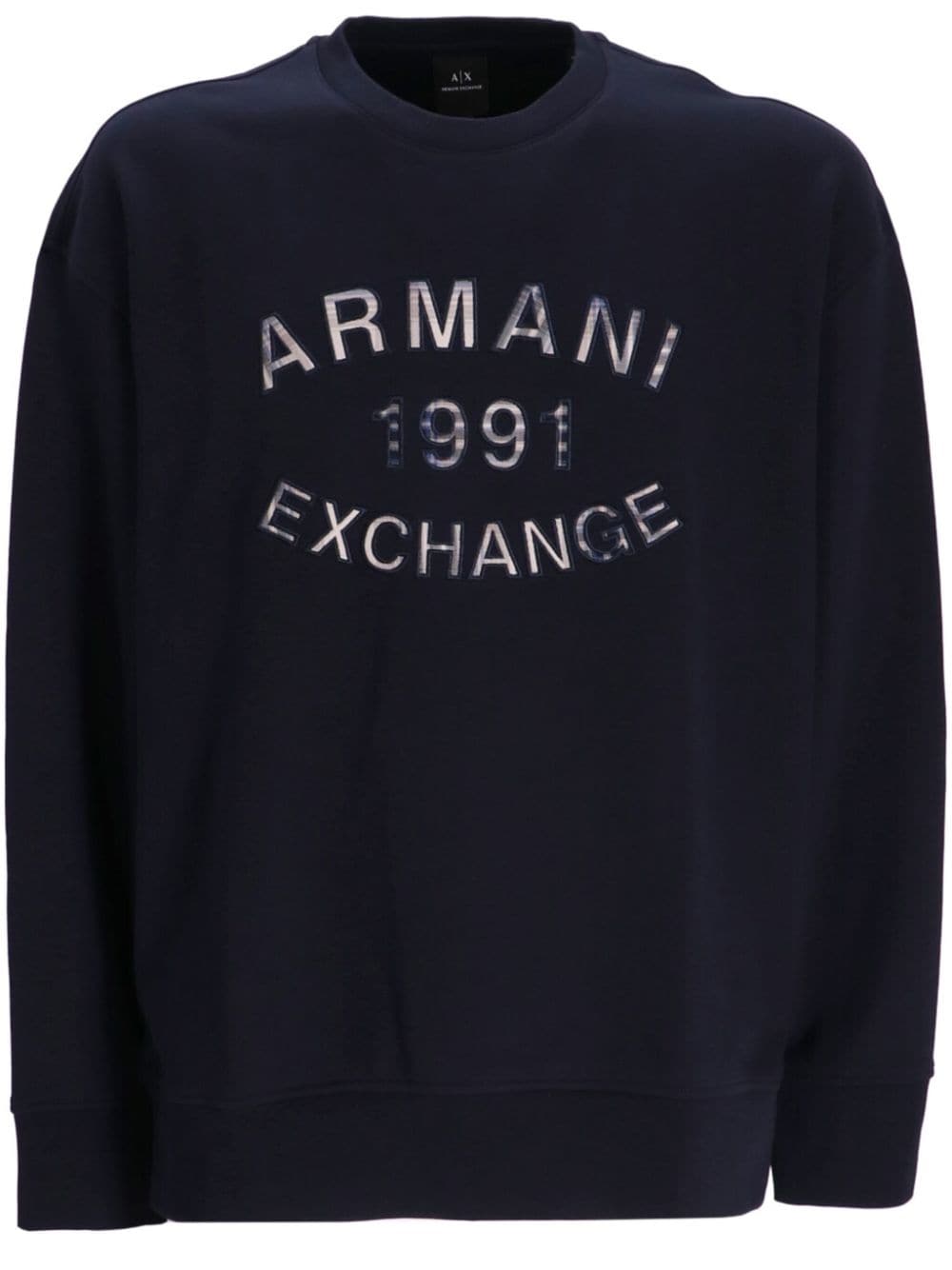 Armani Exchange french-terry cotton sweatshirt - Blue von Armani Exchange