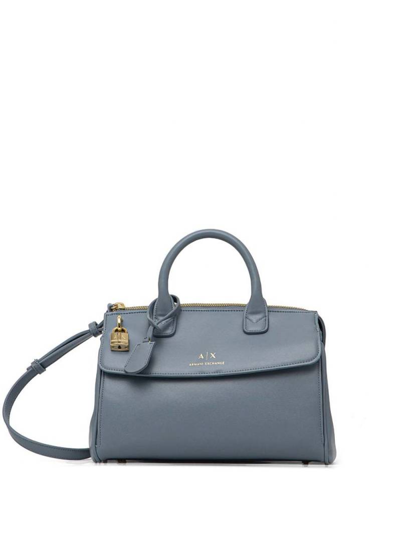 Armani Exchange front flap two-way handbag - Blue von Armani Exchange