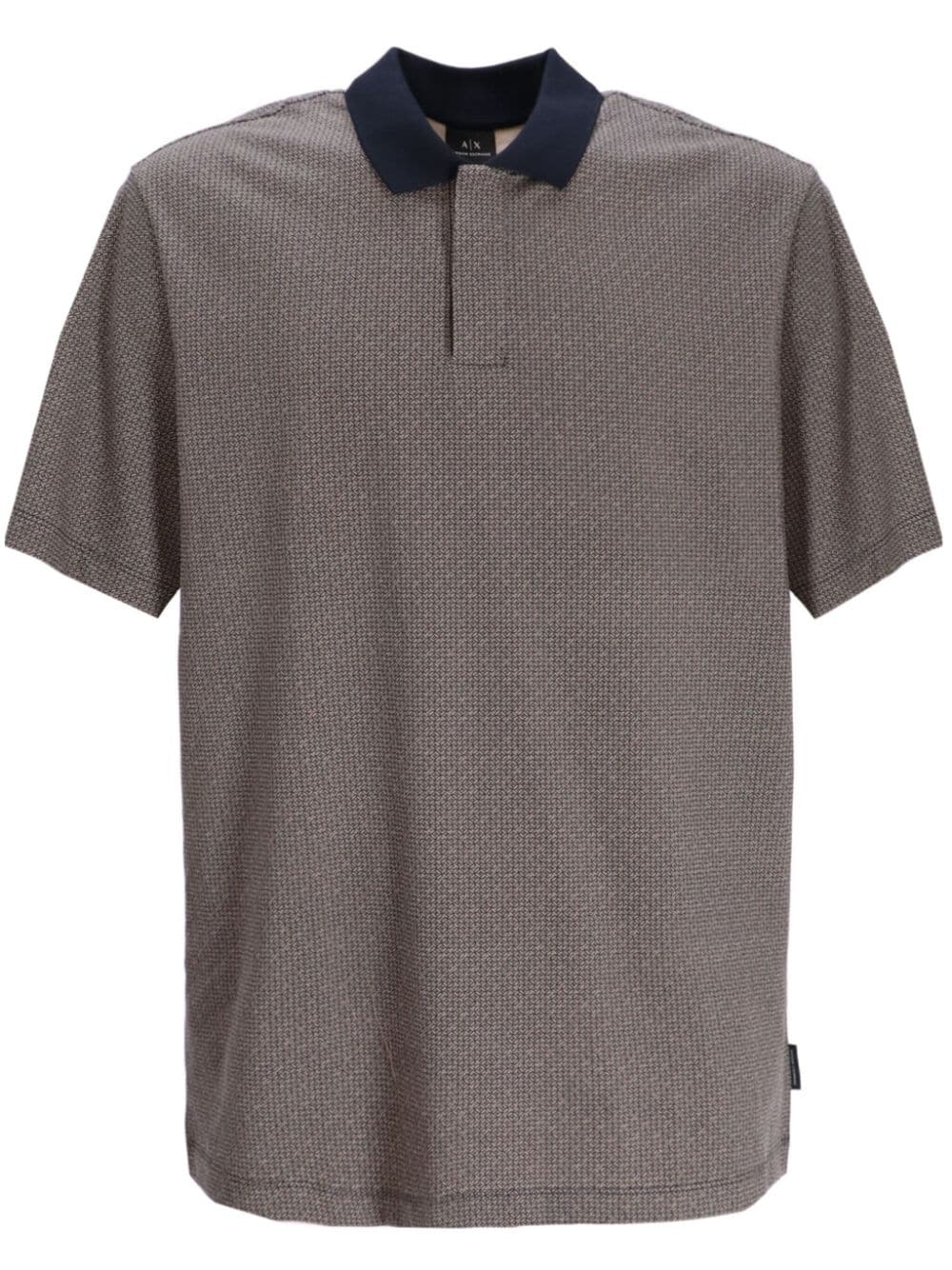 Armani Exchange graphic-print cotton polo shirt - Brown von Armani Exchange