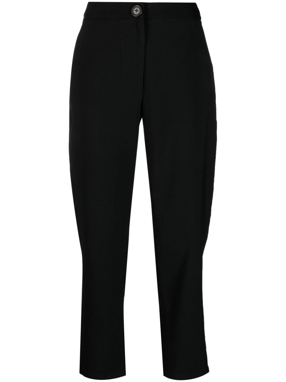 Armani Exchange high-waisted cropped trousers - Black von Armani Exchange