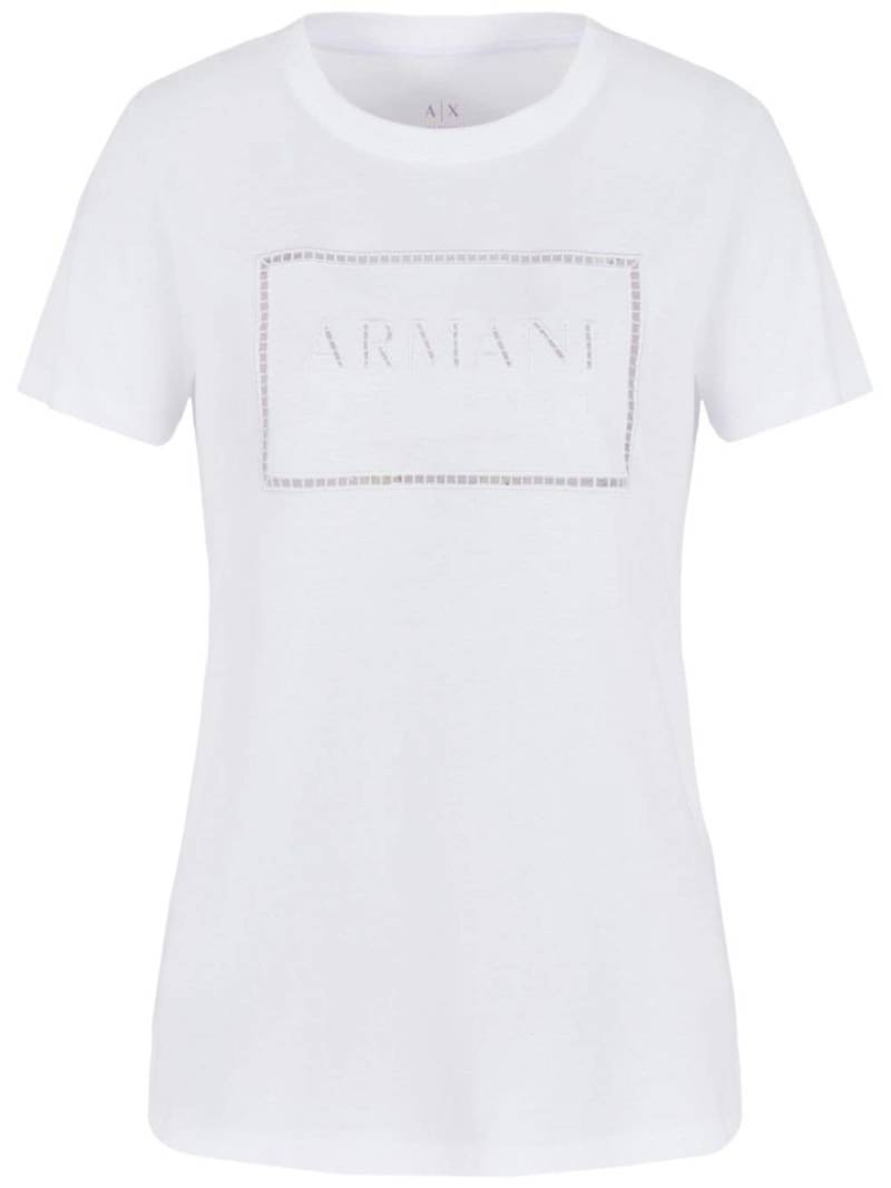 Armani Exchange logo-appliqué cotton T-shirt - White von Armani Exchange