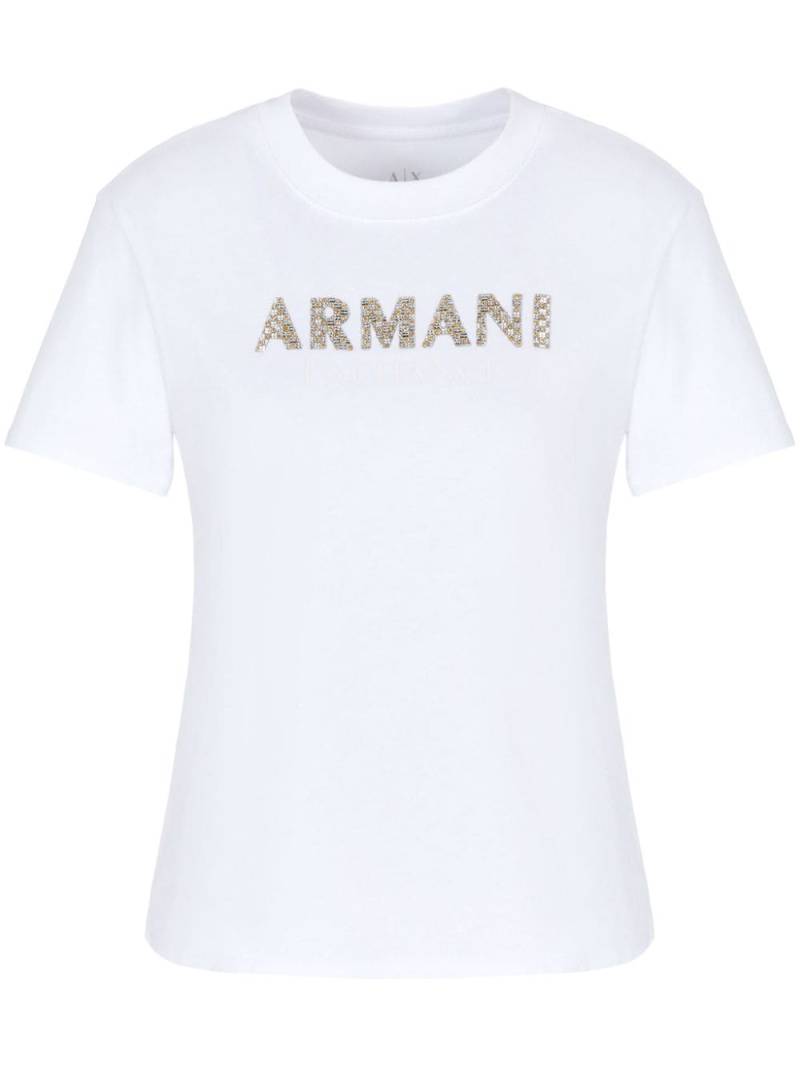 Armani Exchange logo-appliqué detailing t-shirt - White von Armani Exchange